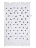 Clayre & Eef 2er-Set: Gästehandtücher in Weiß/ Schwarz - (L)66 x (B)40 cm
