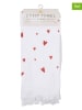 Clayre & Eef 2-delige set: gastendoeken wit/rood - (L)66 x (B)40 cm