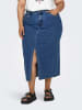 ONLY Carmakoma Jeansrock in Blau
