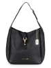 Anna Morellini Leder-Schultertasche "Zita" in Schwarz - (B)32 x (H)30 x (T)13 cm