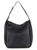 Anna Morellini Leder-Schultertasche "Zita" in Schwarz - (B)32 x (H)30 x (T)13 cm