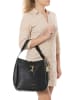 Anna Morellini Leder-Schultertasche "Zita" in Schwarz - (B)32 x (H)30 x (T)13 cm