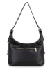 Anna Morellini Leder-Schultertasche "Marinella" in Schwarz - (B)31 x (H)22 x (T)10 cm