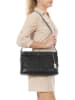 Anna Morellini Leder-Schultertasche "Brigida" in Schwarz - (B)36 x (H)24 x (T)9 cm