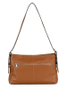 Anna Morellini Leder-Schultertasche "Brigida" in Camel - (B)36 x (H)24 x (T)9 cm