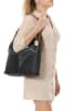 Anna Morellini Leder-Schultertasche "Samuela" in Schwarz - (B)38 x (H)30 x (T)10 cm
