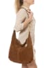 Anna Morellini Leder-Schultertasche "Damiana" in Cognac - (B)38 x (H)36 x (T)9 cm