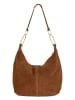 Anna Morellini Leder-Schultertasche "Damiana" in Cognac - (B)38 x (H)36 x (T)9 cm