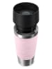 Emsa Kubek termiczny "Travel Mug Waves" w kolorze jasnoróżowo-czarnym - 360 ml