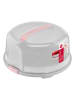 Emsa Kuchenaufbewahrungsbox "Prep & Bake" in Grau/ Rosa - Ø 34 cm