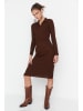 trendyol Strickkleid in Dunkelbraun