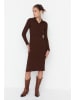 trendyol Strickkleid in Dunkelbraun