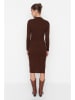 trendyol Strickkleid in Dunkelbraun