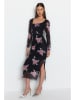 trendyol Kleid in Schwarz/ Rosa