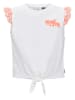 Retour Shirt "Mila" wit/oranje