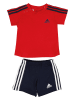 adidas 2tlg. Outfit in Rot/ Schwarz