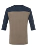 super.natural Fahrradshirt "Contrast" in Beige/ Dunkelblau