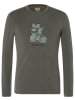 super.natural Functioneel shirt "Lets Shoe Brush" kaki
