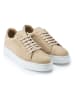 British Passport Leder-Sneakers in Beige