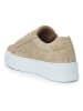 British Passport Leder-Sneakers in Beige