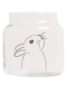 Eulenschnitt Vase "Hase" - (H)10 x Ø 9,5 cm