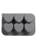 Eulenschnitt Eiswürfelform "Herzen" in Grau - (B)16,5 x (H)11,5 x (T)4,4 cm