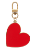 Eulenschnitt Schlüsselanhänger in Rot/ Gold - (L)6,7 cm