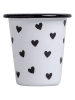 Eulenschnitt Becher "Herzen" in Weiß/ Schwarz - 250 ml