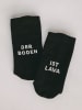 Eulenschnitt Socken "Der Boden ist Lava" in Schwarz
