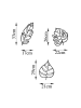 ABERTO DESIGN 3er-Set: Wanddekore "Leaves"