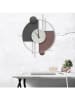 ABERTO DESIGN Wandklok grijs/lichtbruin - (B)55 x (H)65 cm
