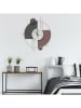 ABERTO DESIGN Wandklok grijs/lichtbruin - (B)55 x (H)65 cm