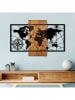 ABERTO DESIGN Wanddecoratie "World Map" - (B)84 x (H)57 cm