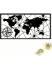 ABERTO DESIGN LED-Wanddekor "World Map" - (B)120 x (H)60 cm