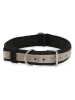 VOV & VUF Hundehalsband in Schwarz/ Creme