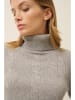 Just Cashmere Kaschmir-Rollkragenpullover "Estelle" in Hellgrau