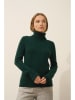 Just Cashmere Kaschmir-Rollkragenpullover "Estelle" in Dunkelgrün