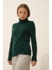 Just Cashmere Kaschmir-Rollkragenpullover "Estelle" in Dunkelgrün