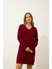 Just Cashmere Kasjmieren jurk "Mileya" bordeaux