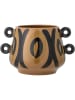 Bloomingville Bloempot "Hayan" lichtbruin/zwart - (B)24,5 x (H)13 x (D)18 cm