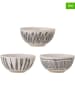 Bloomingville 3er-Set: Schalen ''Eliana'' in Beige/ Schwarz - 250 ml