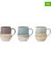 Bloomingville 3-delige set: mokken "Ash" grijs/bruin/blauw - 450 ml