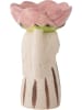 Bloomingville Kaarshouder "Clarabel" beige/lichtroze - (B)9 x (H)12 x (D)7 cm
