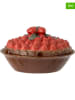 Bloomingville 2-delige set: ovenvorm met deksel "Maehan" bruin/rood - (H)13 x Ø 23 cm