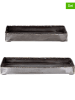 Bloomingville 2er-Set: Tabletts ''Cody'' in Silber
