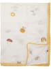 Bloomingville Kuscheldecke in Weiß/ Gelb - (L)100 x (B)80 cm