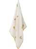 Bloomingville Knuffeldeken wit/geel - (L)100 x (B)80 cm