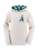 DEMON Hoodie "Demon slayer" in Creme/ Hellblau
