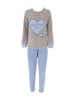 COTONELLA Pyjama grijs/lichtblauw