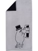 Moomin Ręcznik prysznicowy "Moominpappa" w kolorze czarno-szarym - 140 x 70 cm